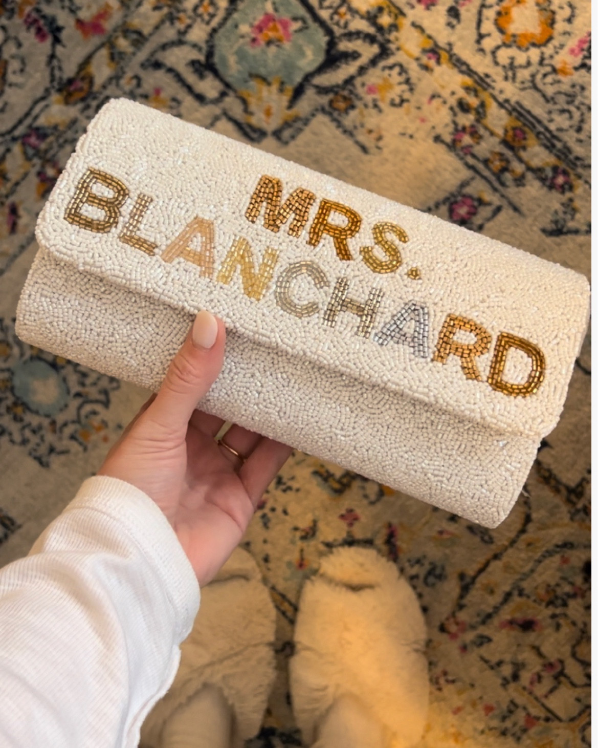 Cutest custom bridal clutch 😍😍 

#LTKwedding #LTKFind #LTKitbag