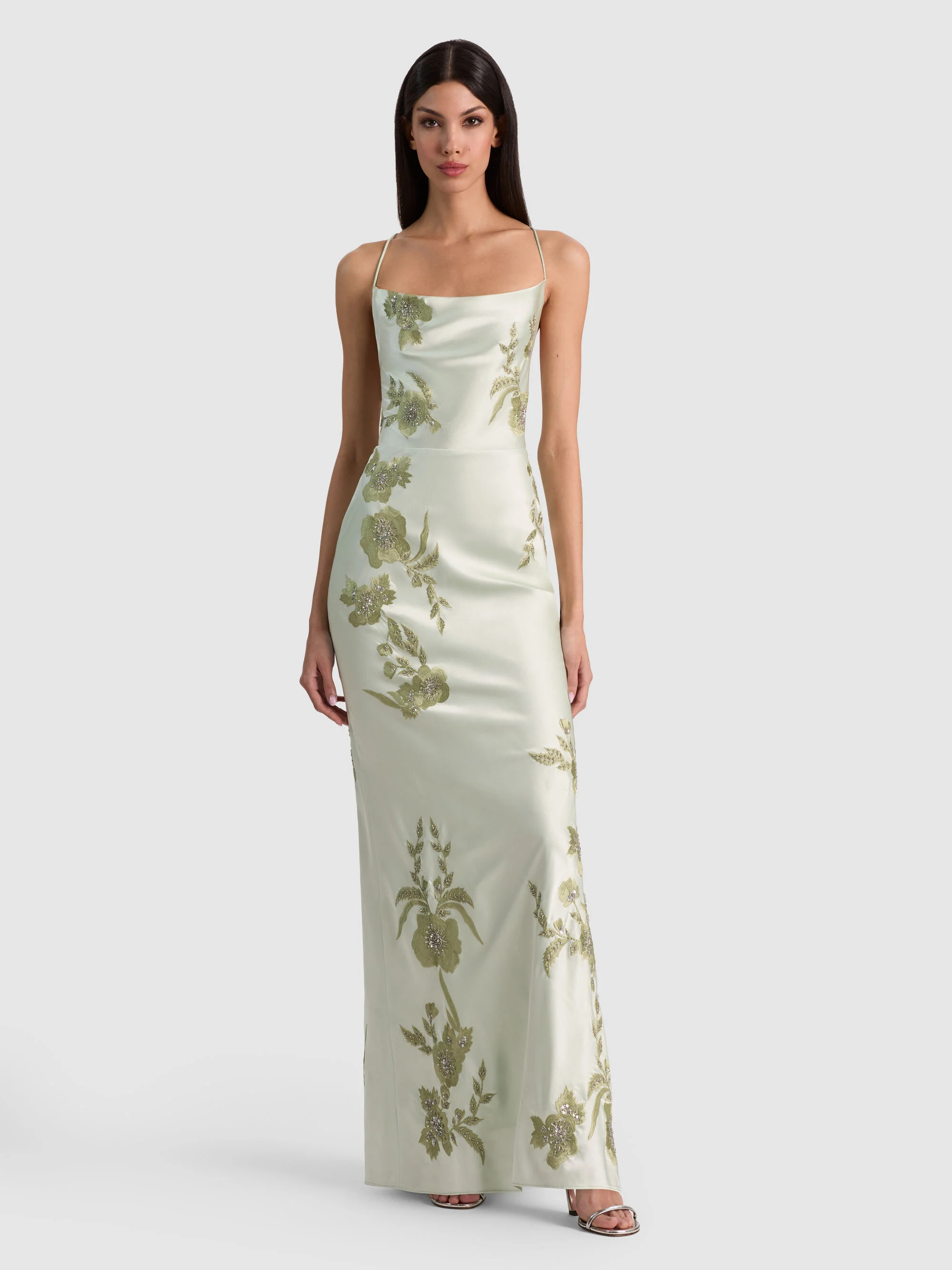 MONTANA EMBELLISHED MAXI SLIP DRESS | Alice + Olivia