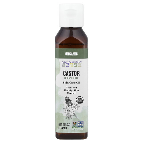 Aura Cacia, Organic Skin Care Oil, Castor, 4 fl oz (118 ml) | iHerb