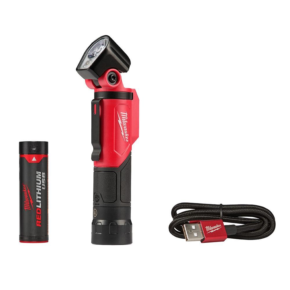 Milwaukee 500 Lumens LED Pivoting Rechargeable Flashlight-2113-21 - The Home Depot | The Home Depot