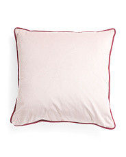 20x20 Made In Usa Velvet Contrast Piping Luxury Pillow | TJ Maxx