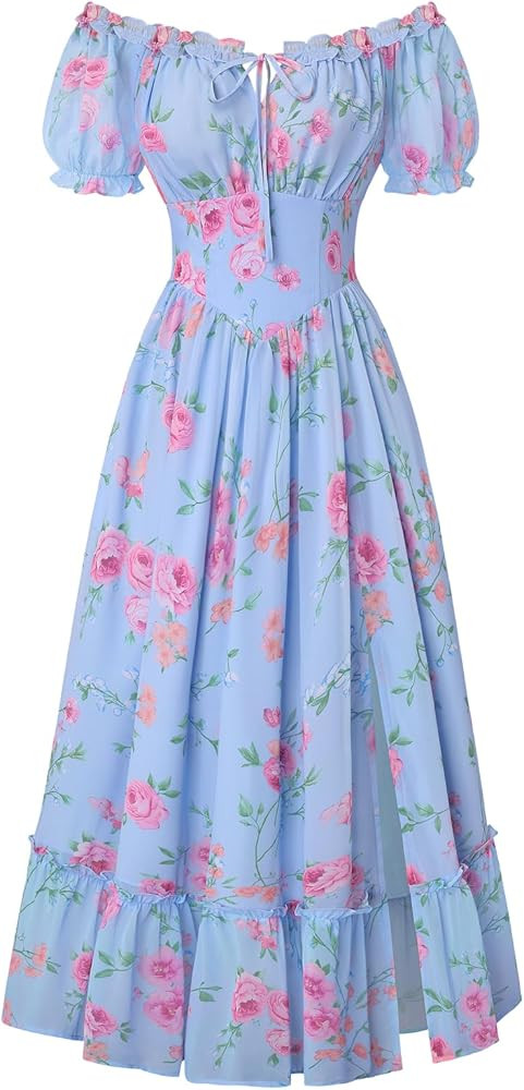 Scarlet Darkness Florales Korsettkleid f\u00fcr Damen, Sommer, Cottagecore | Amazon (DE)