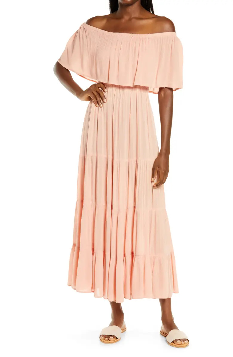 Off the Shoulder Ruffle Cover-Up Maxi Dress | Nordstrom