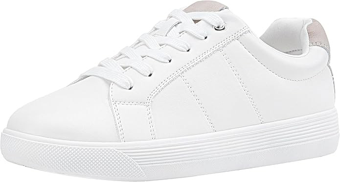 Vepose Women's White Casual Walking Sneakers, Fashion Tennis Low Top Slip On 8013 Shoes | Amazon (US)