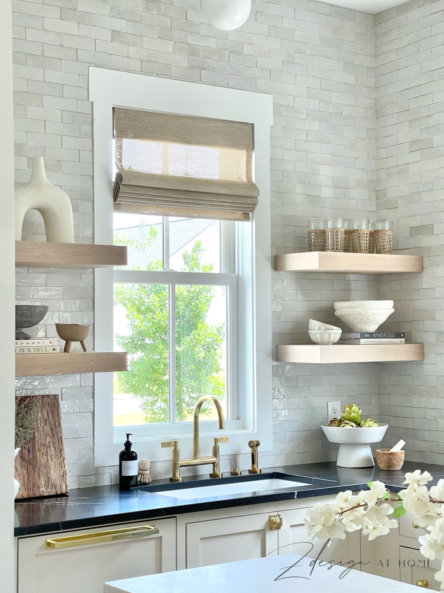 Kitchen decor, Zellige tile, kitchen backsplash tile, gray tile, white tile, Tainan shades, brass kitchen faucet, kitchen accessories, can wrapped glasses 

#LTKstyletip #LTKhome #LTKsalealert