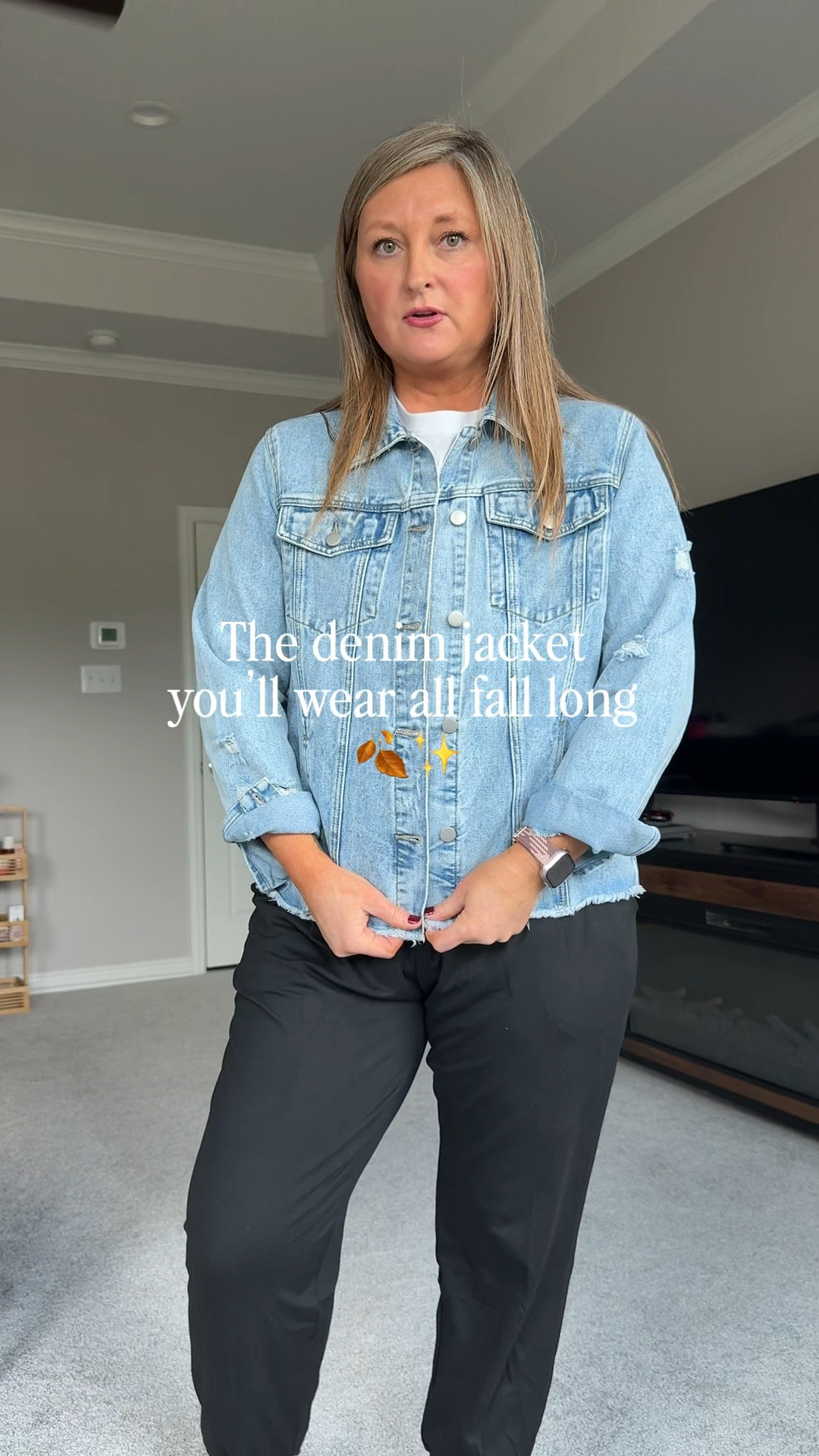 Meet your new fall layering BFF 🤝 This distressed boyfriend-fit denim jacket is giving cute, comfy, casual in the best way. It’s slightly oversized for that effortless vibe, easy to throw over tees, sweaters, or dresses, and the wash is perfection. This one’s going to be on repeat all season. #FallFashionFinds #DenimJacketOutfits #CuteComfyCasual #LayeringPieces #FallWardrobeEssentials #FallStyleInspo


#LTKStyleTip #LTKautumn #LTKMidsize