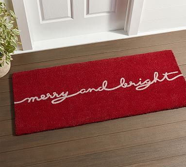 Merry &amp; Bright Doormat | Pottery Barn (US)
