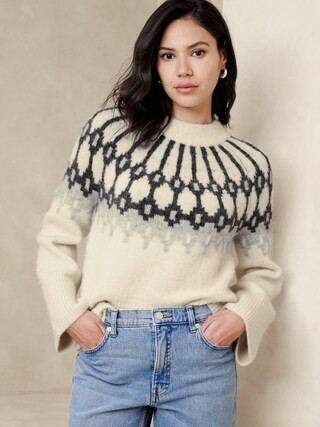 Fair Isle Mockneck Sweater | Banana Republic Factory