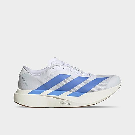 adidas Women's Adizero EVO SL Running Shoes in White/Blue Fusion/Off White Size: 7.5 | Finish Line (US)