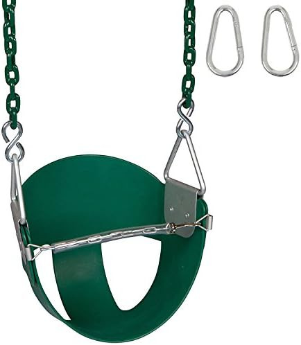 Swing Set Stuff Highback Half Bucket (Green) with 5.5 Ft. Coated Chain and SSS Logo Sticker | Amazon (US)