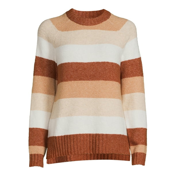 Time and Tru Women's Spongy Pullover Sweater - Walmart.com | Walmart (US)