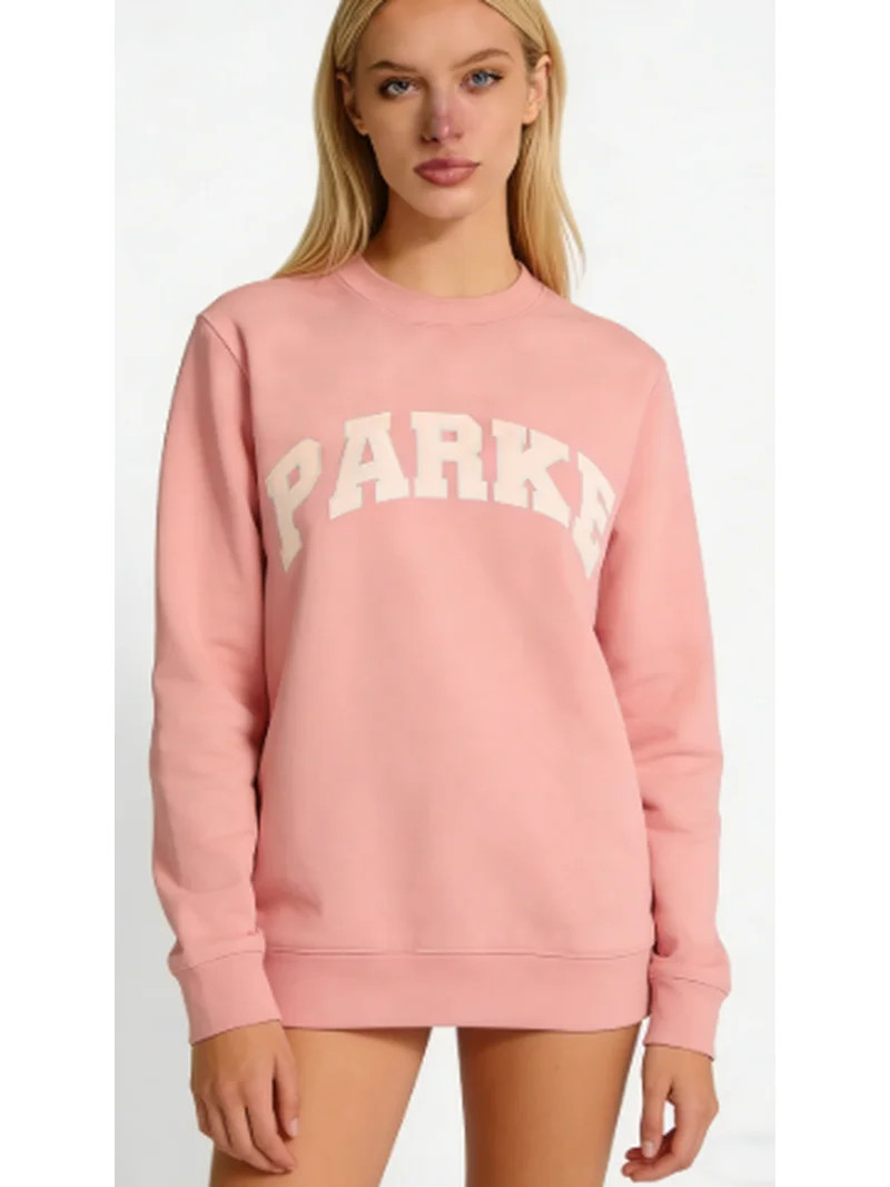 Parke Classic Varsity Sweatshirt – Timeless Letter Graphic, Relaxed Fit, Cozy Crewneck for Dail... | Walmart (US)