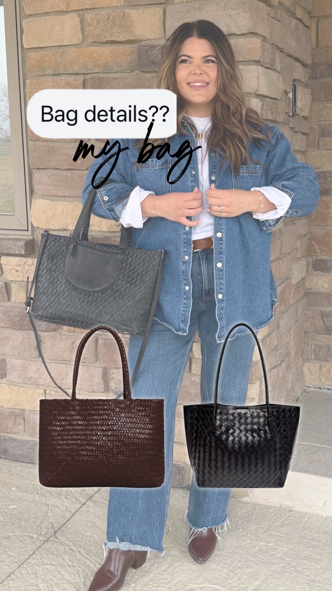 My diaper bag! It was my mom bag before this- a good catch all ! Original bag is from mandrn but here are some look alikes! 