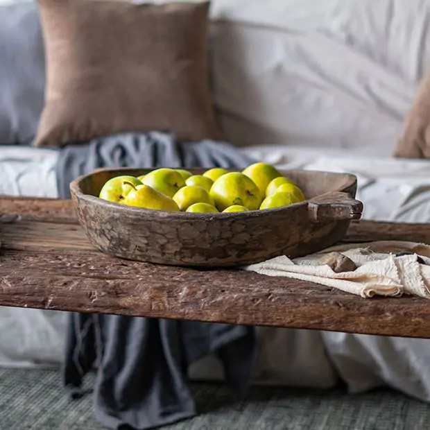 Found Wood Primitive Display Bowl | Antique Farm House