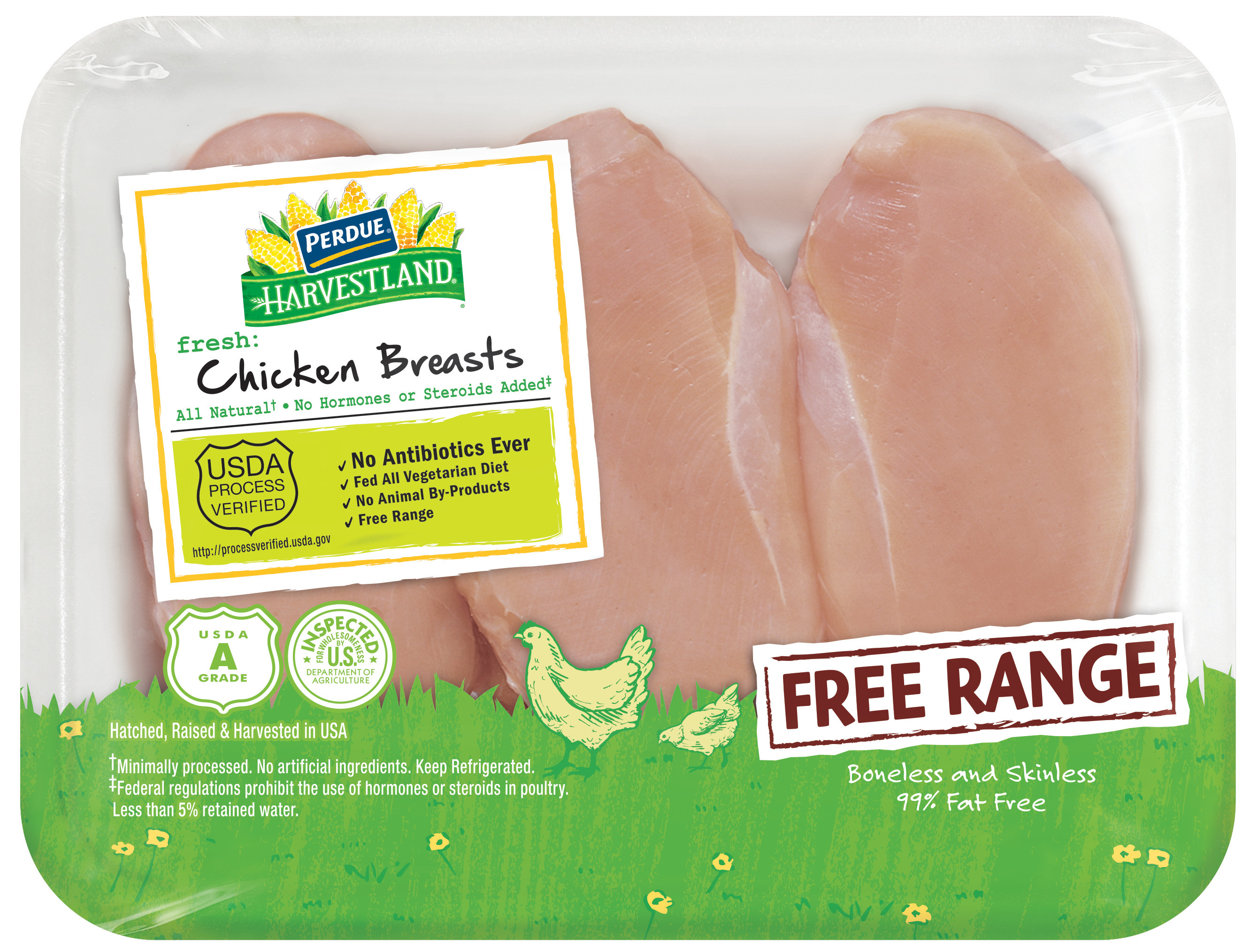Perdue Harvestland, Free Range, Boneless Skinless Chicken Breast, 1.3-1.9 lbs - Walmart.com | Walmart (US)