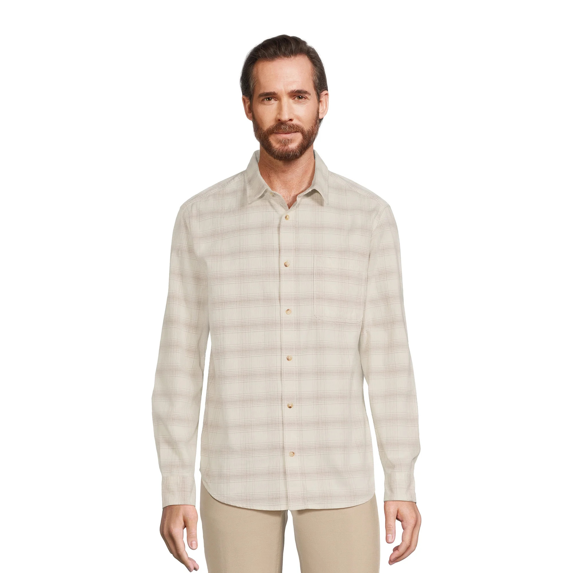 George Men's Corduroy Shirt with Long Sleeves, Sizes S-3XL | Walmart (US)