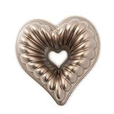 Nordic Ware Elegant Heart Cast Aluminum Bundt Pan, 10 Cup, Toffee | Amazon (US)