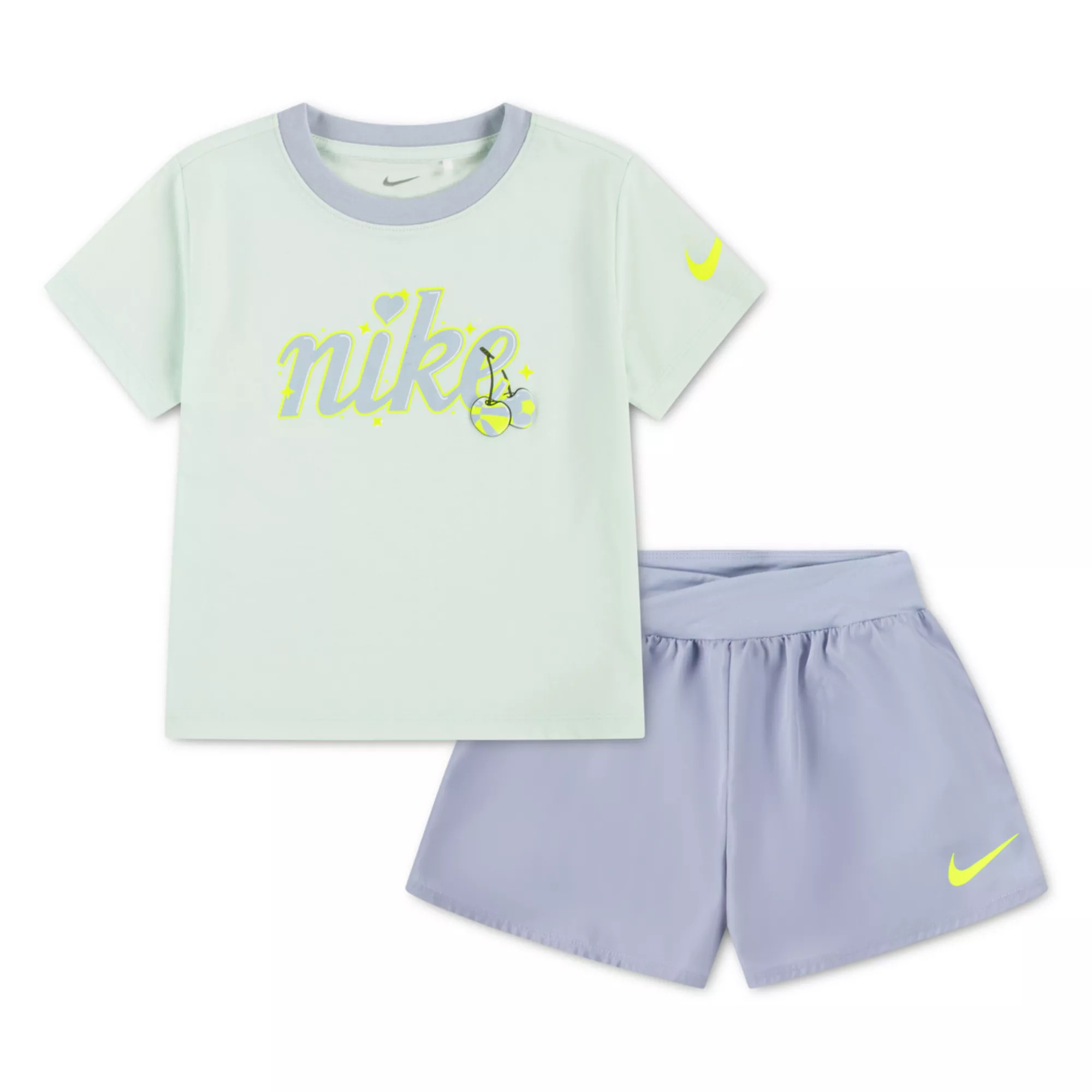 Baby Toddler & Little Girls 12 months - 6x Girls Nike Short Sleeve T-shirt & Dri-FIT Crossover Sh... | Kohl's