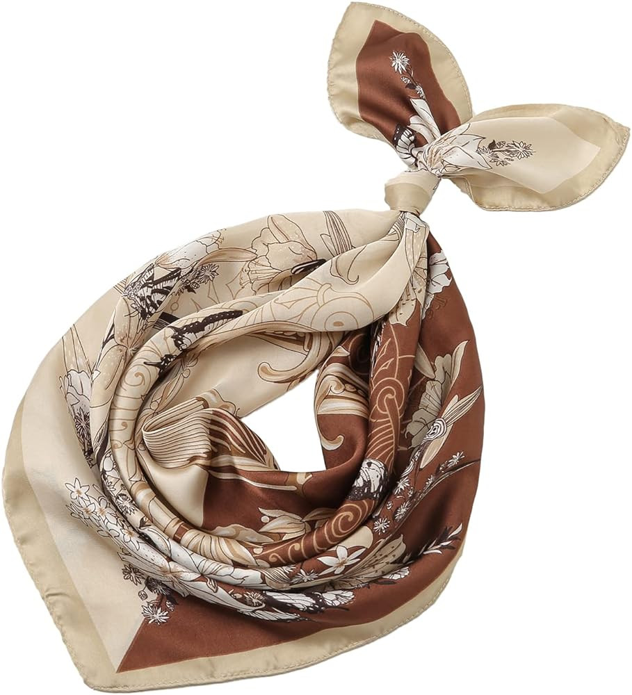 RIIQIICHY Women Head Hair Scarf Like Satin Silk Scarf Sleeping Hair Wrapping Night 27.5" | Amazon (US)