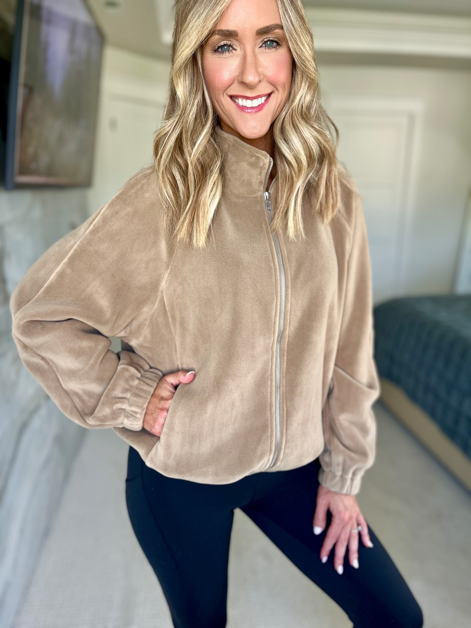 Fall outfit perfect for school drop off, running errands, and all the things in between 🥰 Fleece zip up wearing a small. 

#LTKOver40 #LTKFindsUnder50 #LTKSeasonal