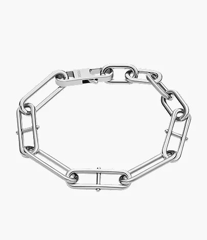 Heritage D-Link Stainless Steel Chain Bracelet | Fossil (US)