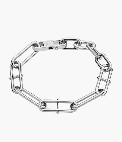 Heritage D-Link Stainless Steel Chain Bracelet | Fossil (US)