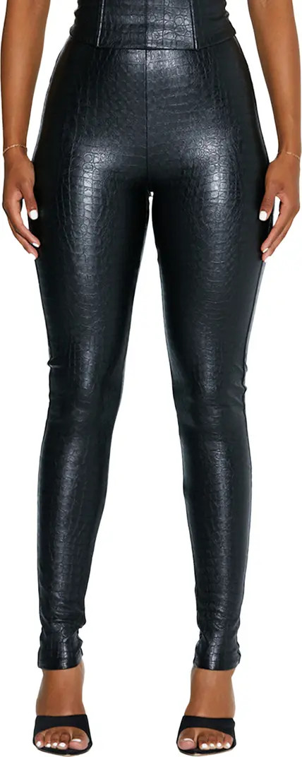Oh So Tight Crocodile Faux Leather Leggings | Nordstrom