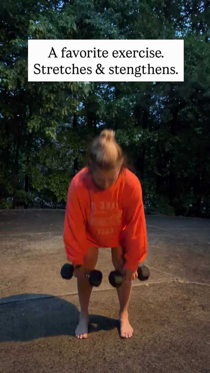 A favorite exercise. 
Stretches & stengthens.