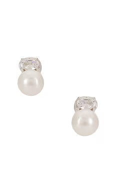 SHASHI Cleo Stud Earring in White Pearl from Revolve.com | Revolve Clothing (Global)