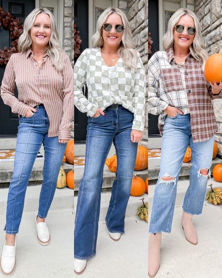 New fall outfits from Maurice’s
Skinny jeans and flare jeans are 30% off!
I’m in my true size 6 reg in the jeans 
Size small in all tops
Size up 1/2 in the loafers and boots
Flare jeans
Skinny jeans 
Boyfriend jeans
Straight leg jeans 
Wide leg jeans 
Fall flannel
Fall tops 


#LTKSeasonal #LTKfindsunder50 #LTKover40