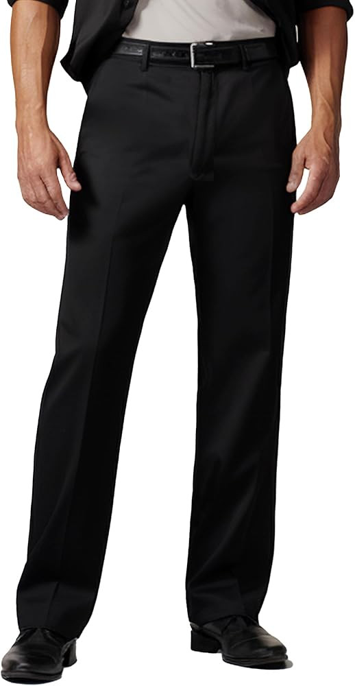 Men's Cozy Hidden Expandable Waist Dress Pants | Premium Stretch Texture Weave Work to Weekend Pa... | Amazon (US)