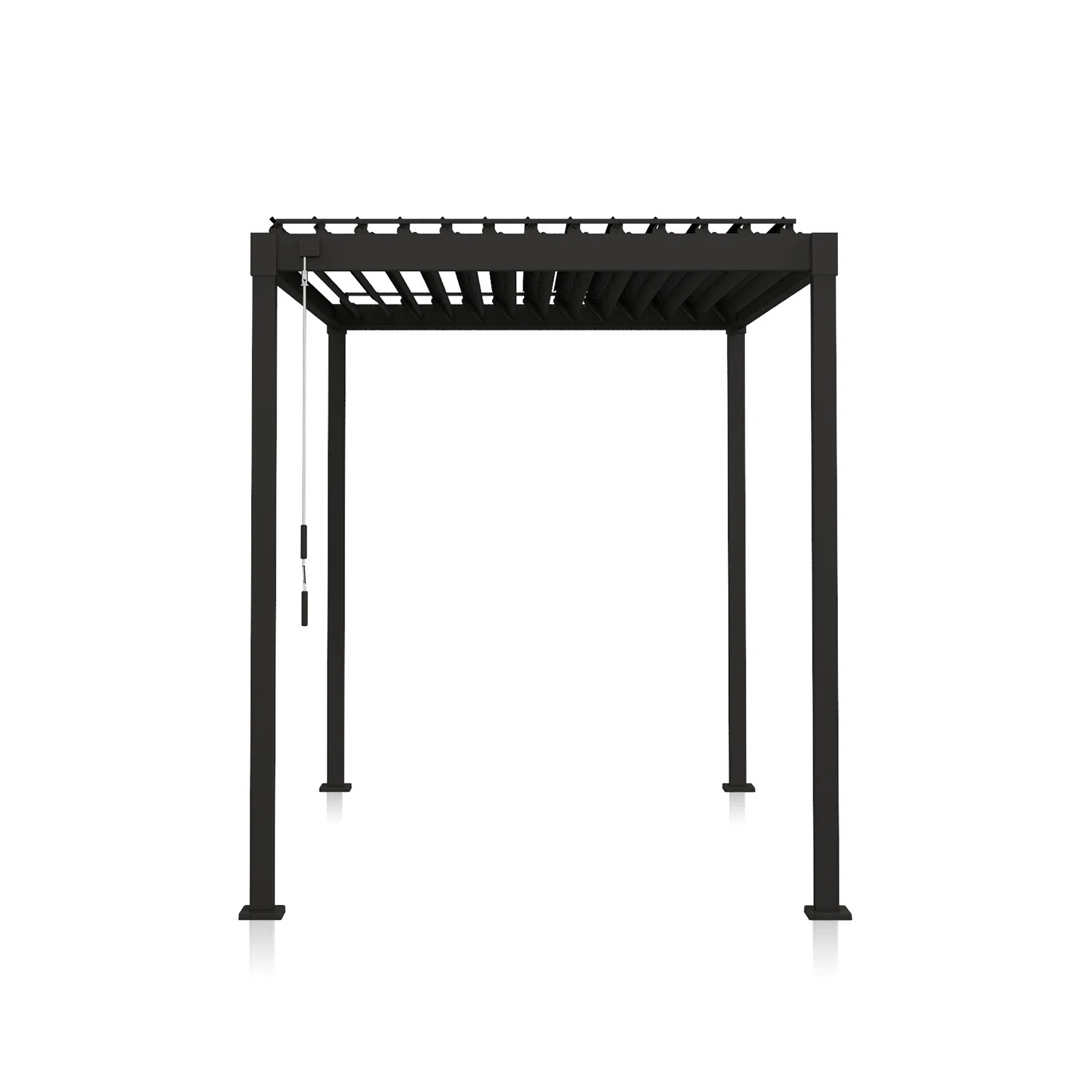 80S Steel Frame Pergola with Adjustable Louvered Roof | Wayfair North America