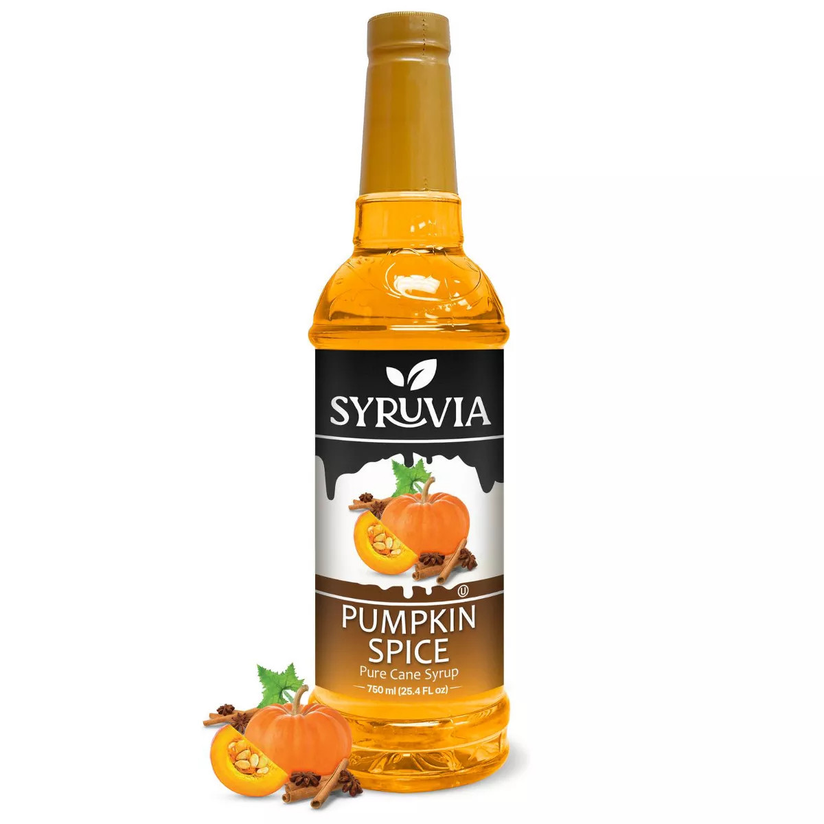 Syruvia Pumpkin Spice Syrup - 25.4 fl oz. Premium Flavoring Syrup For Coffee | Target