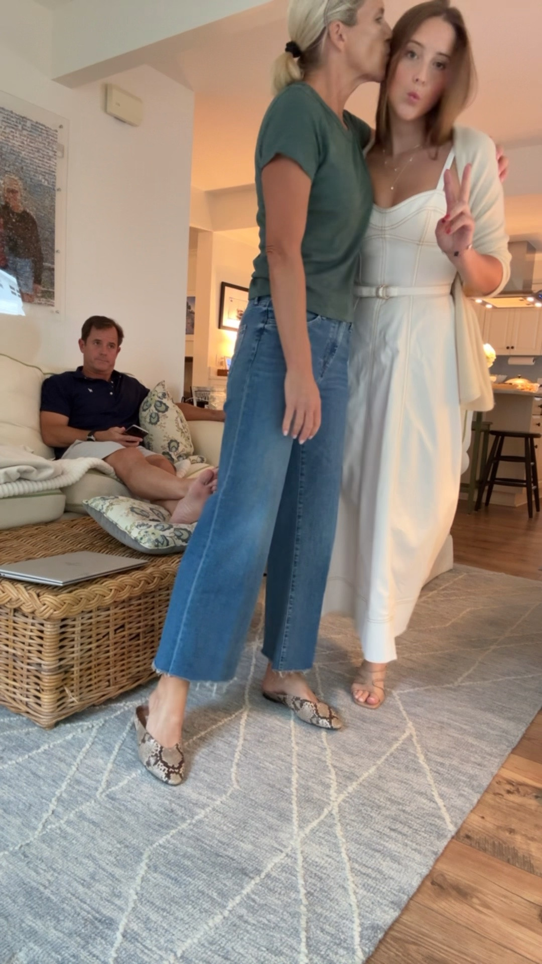 OOTN for a “stayt” night and one for a fancy dinner.  😊. I’m in my new Frank & Eileen jeans that are like wearing sweats and the perfect tshirt.  Can’t forget my brand new snake slides. They are fantastic

#LTKootd #LTKOver40 #LTKHome