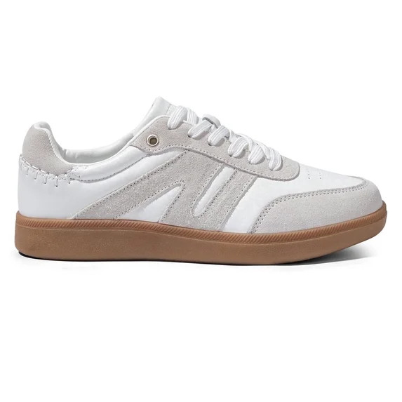 LUCKY STEP Womens Classic Retro Gum Sole Fashion Sneakers Genuine Leather Anti Slip Casual Shoes,... | Walmart (US)