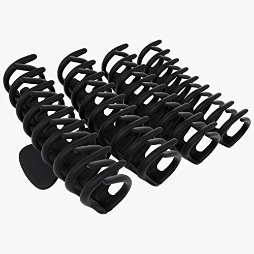 FRAMAR Large Claw Clips For Thick Hair – Large Hair Clip For Thick Hair, Big Hair Clips For Women, Hair Claws Clips For Women, Black Hair Clips, Black Claw Clip - 4 Pack Non Slip Matte Finish | Amazon (US)