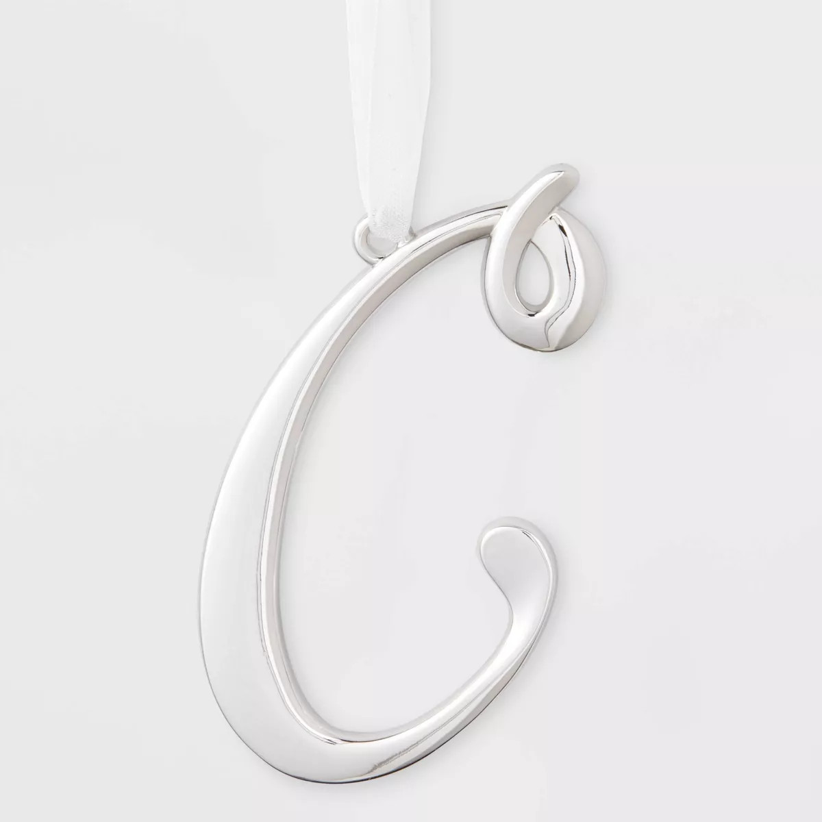 Metal Monogram Christmas Tree Ornament Silver - Wondershop™ | Target