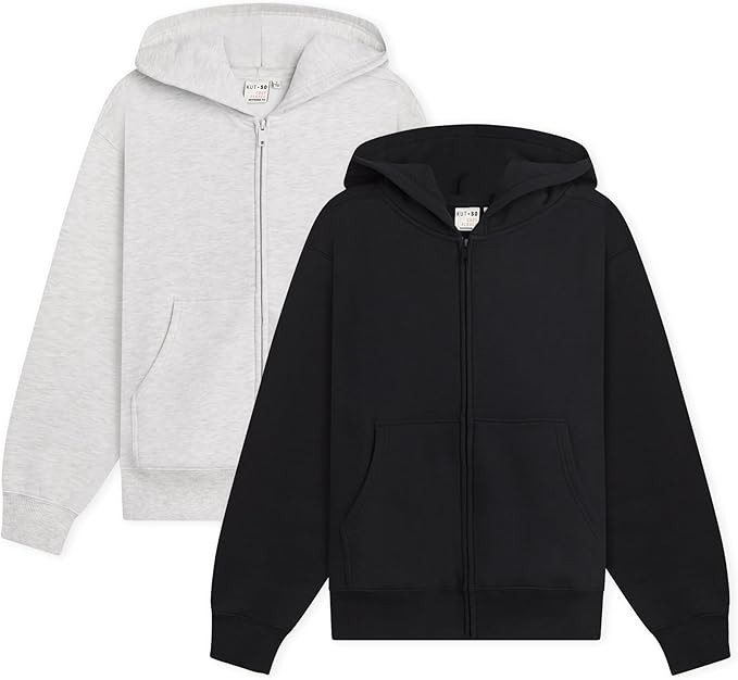 KUT & SO Zip Hoodie for Women – Oversized, Boyfriend Fit – Cozy Loungewear Premium Midweight ... | Amazon (US)