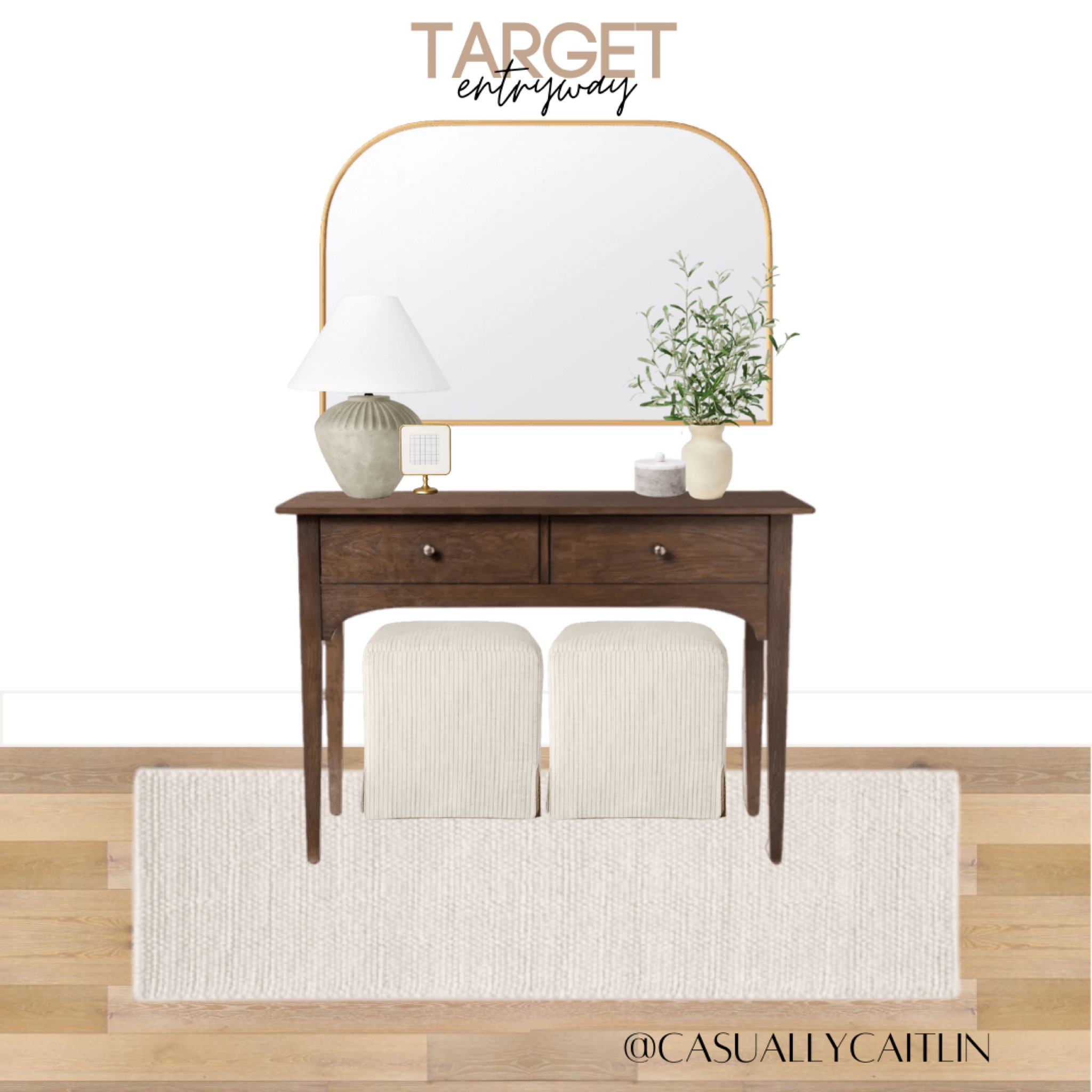 Entryway design all from target! Loving this entryway table, saw it in store and it’s even prettier in person! This mirror is currently on major sale right now for $49.

#LTKHome #LTKStyleTip #LTKFindsUnder100