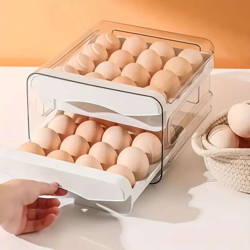 1pc 2 Layer Large Capacity Egg Holder For Refrigerator Egg Storage Container Organizer Bins Stack... | Temu Affiliate Program