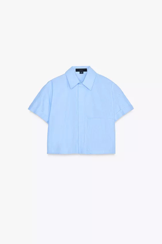 CROP POPLIN SHIRT | Zara US