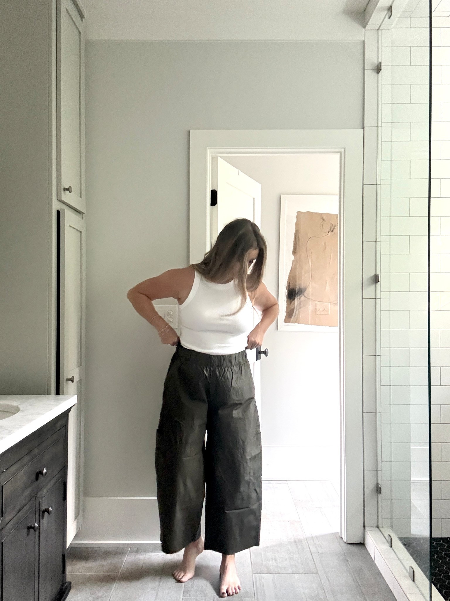 Knew I would love these pants when I saw them on the model. Perfectly oversized with lots of pockets, light & airy for summer w sandals 

#LTKootd #LTKgrwm #LTKmomlife