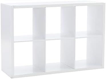 Linon Home Decor Linon Dawes 6 Cabinet White Cubby Storage | Amazon (US)