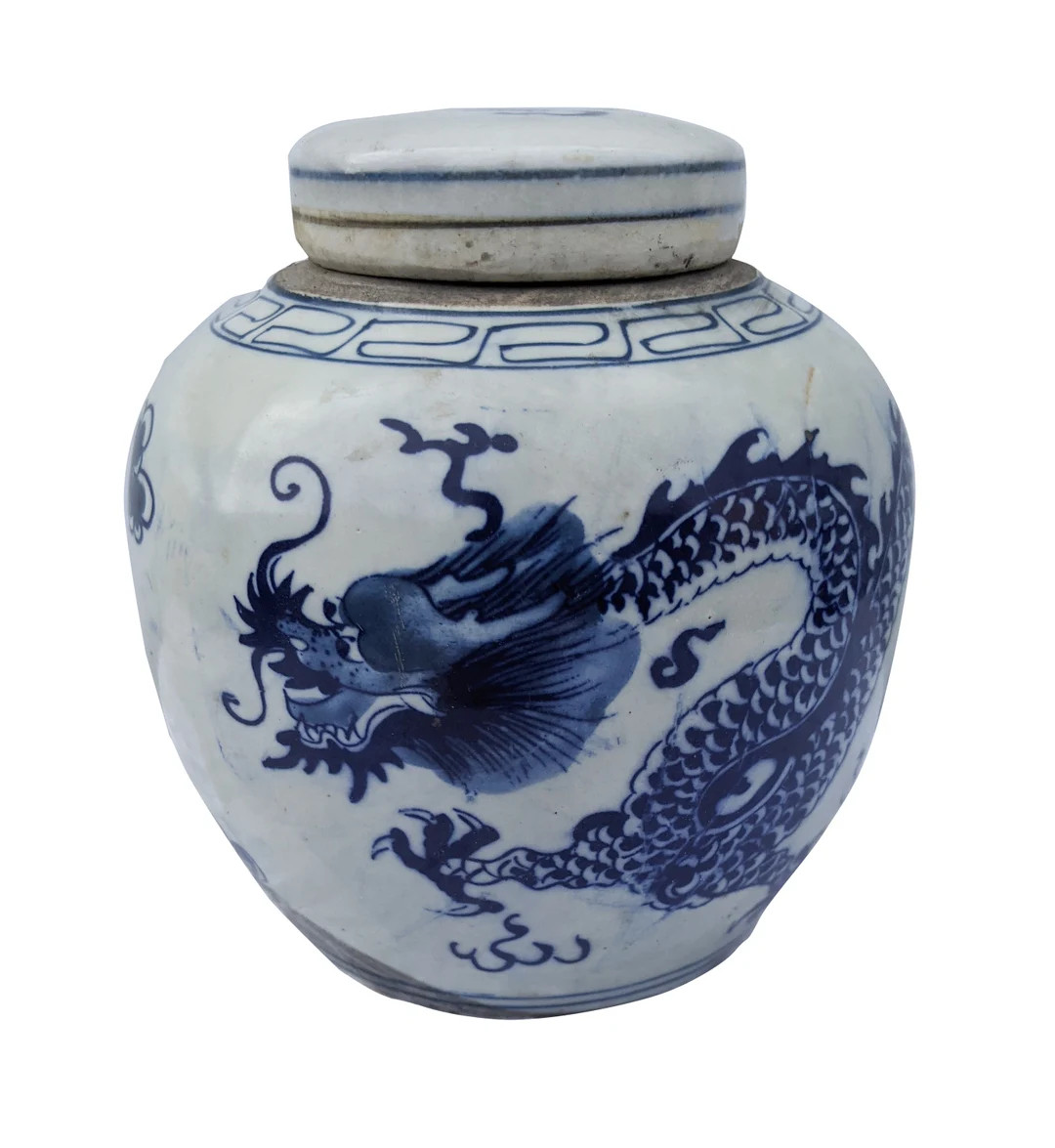 Blue & White Ginger Jar in Antique Finish | Etsy (US)
