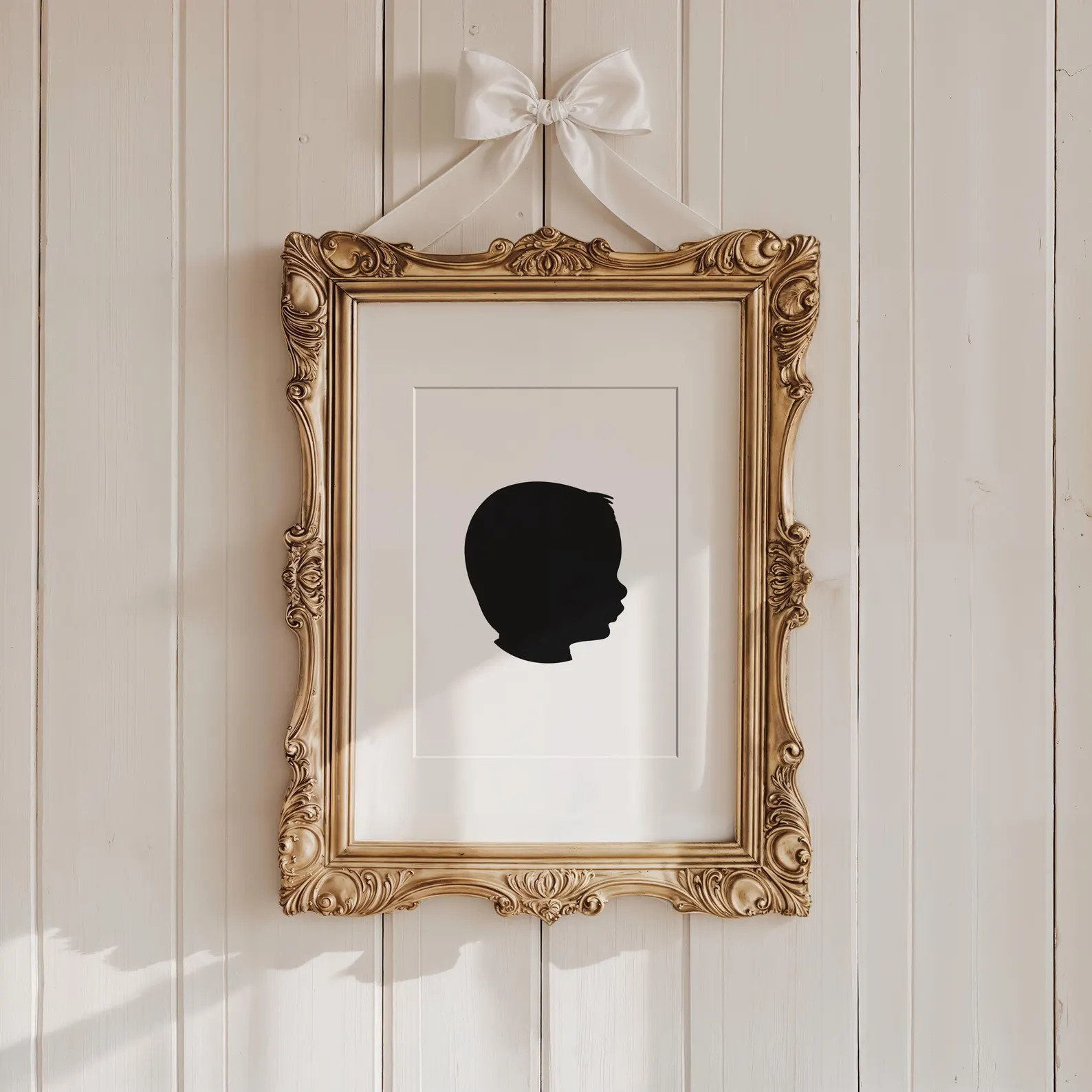 Custom Silhouette Portrait | Hand-drawn Side Profile Drawing | Bespoke Illustration of Child or B... | Etsy (US)