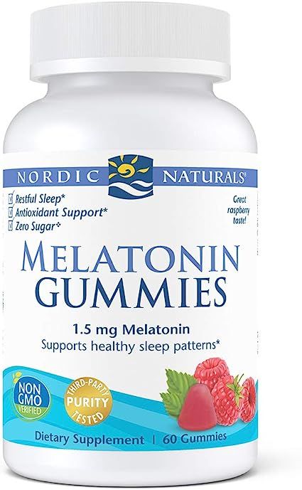 Nordic Naturals Melatonin Gummies - Chewable Gelatin-Free Gummies with 1.5 mg of Melatonin Help M... | Amazon (US)