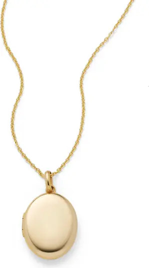 Mini Oval Locket Necklace | Nordstrom