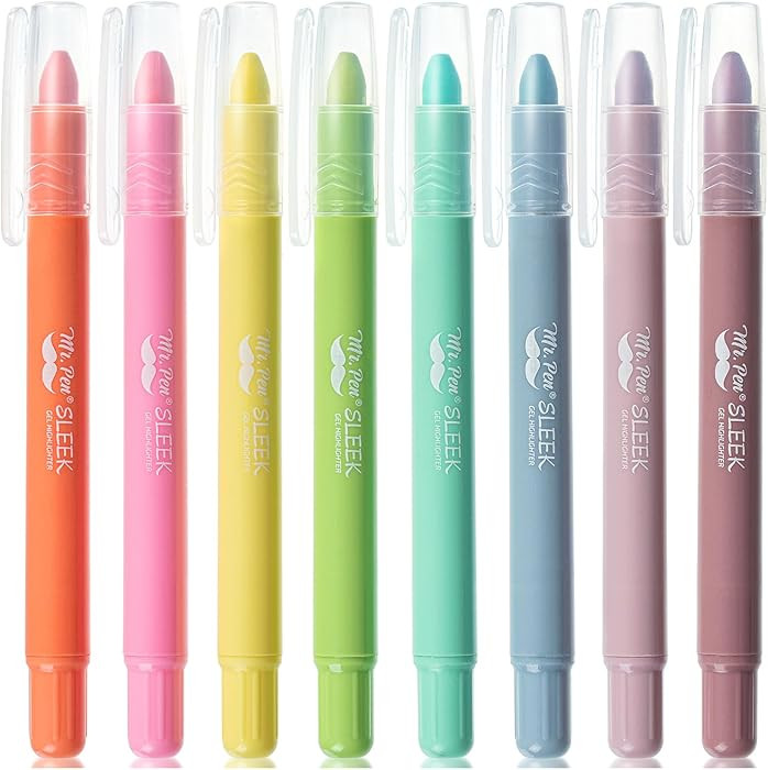 Mr. Pen- Gel Highlighters, 8 Pack Assorted Colors, No Bleed, Bible Markers | Amazon (US)