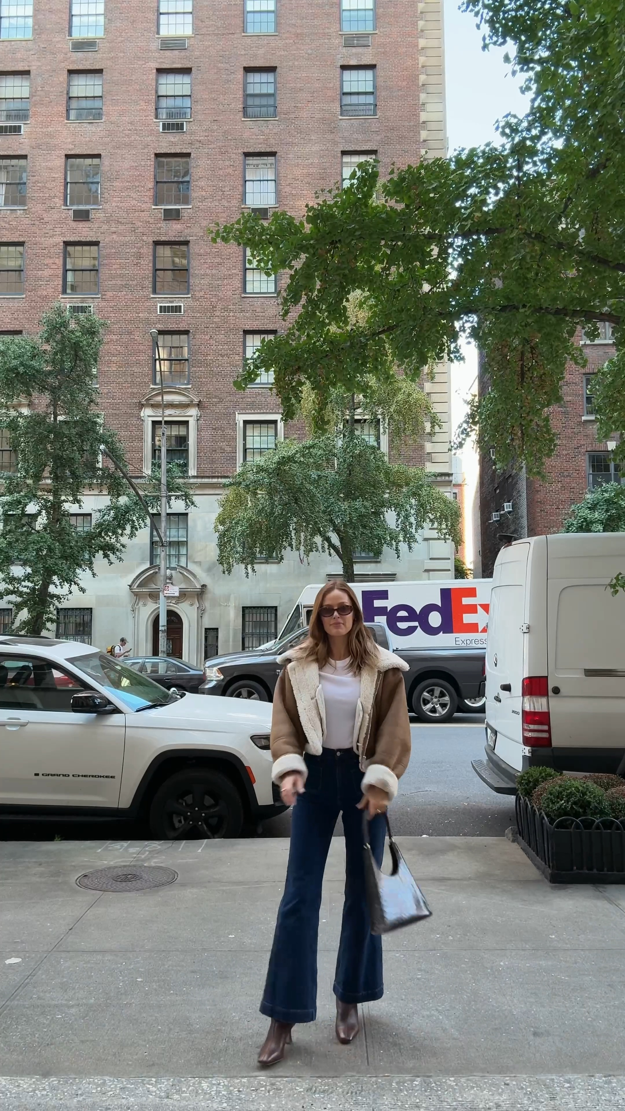 I love a flared Jean and cropped jacket combo 