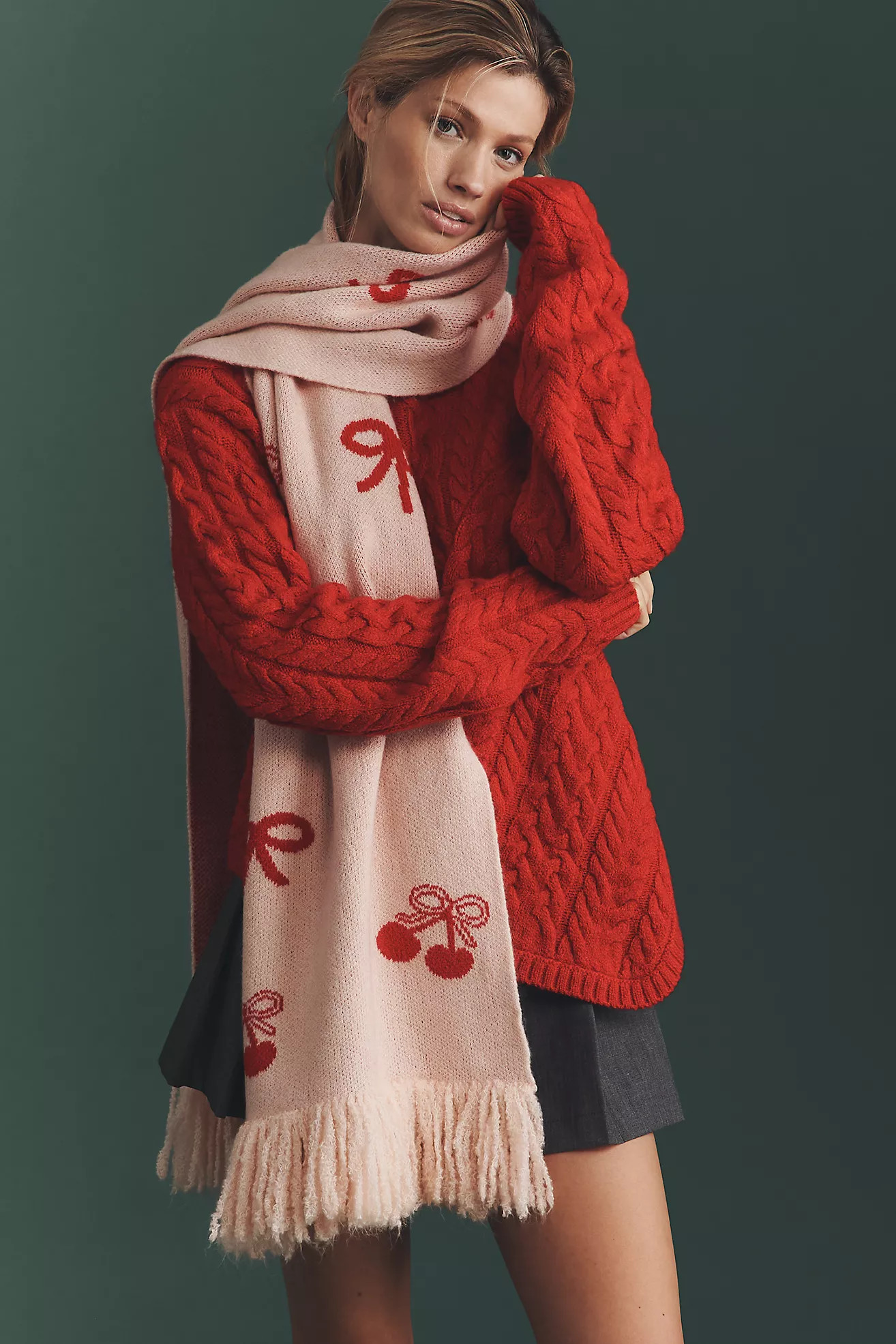By Anthropologie Cherry Bow Scarf | Anthropologie (US)